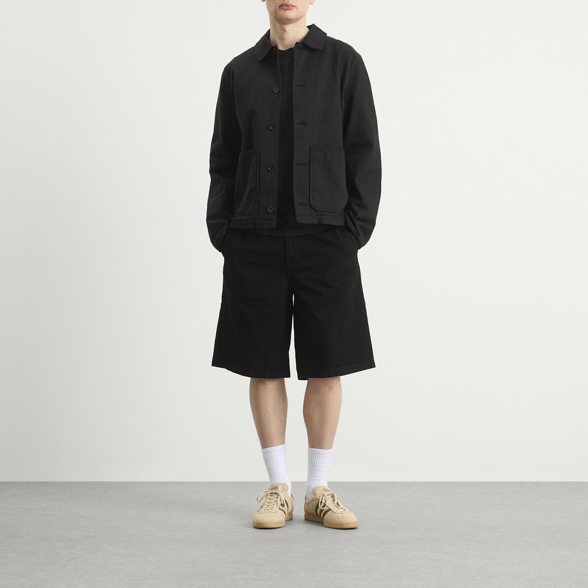 Wax London Men's Kyle Twill Shorts in Black