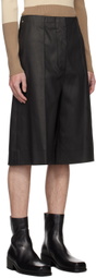 Peter Do Black Oversized Denim Shorts
