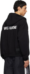 We11done Black 'WE11DONE' Zip-Up Hoodie