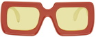 The Animals Observatory Kids Red & White Rectangular Sunglasses