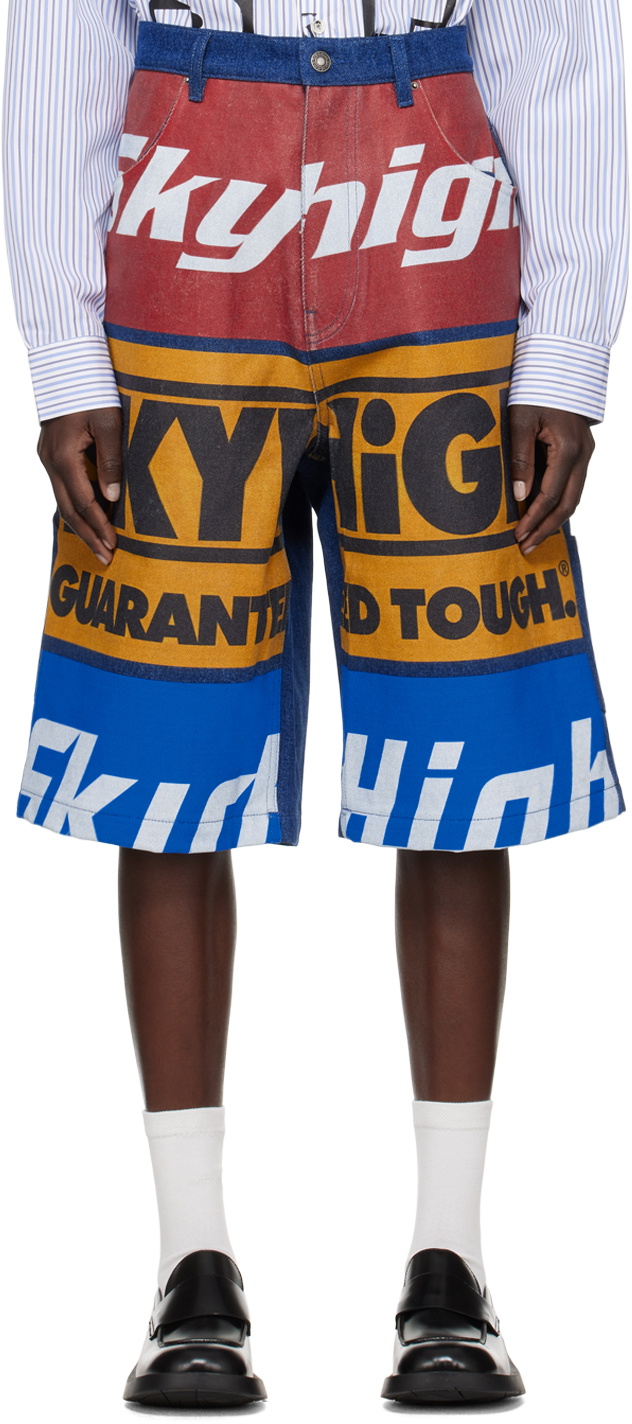 Sky High Farm Workwear Multicolor Construction Denim Shorts