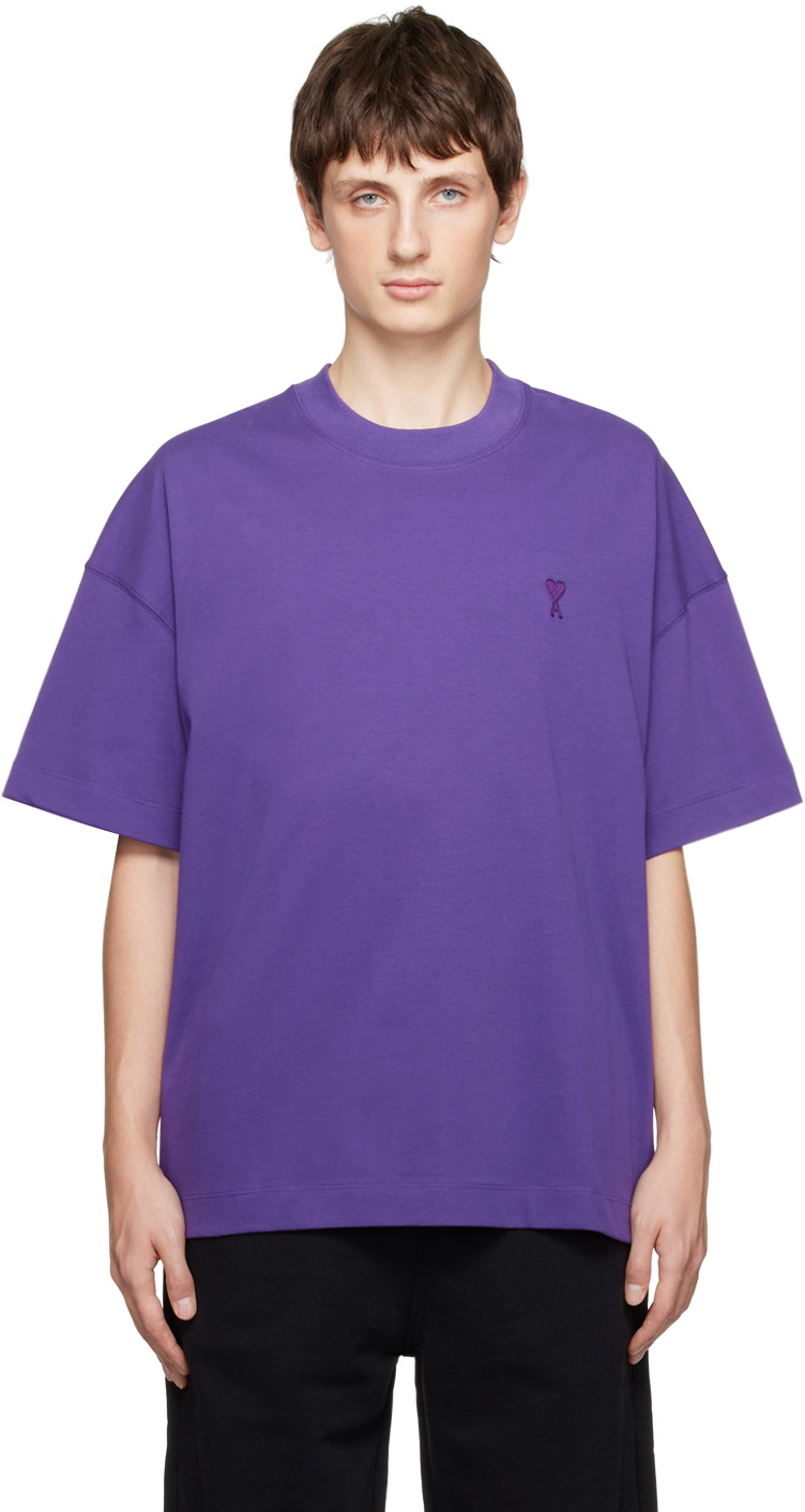 AMI Paris Purple Ami de Cœur T-Shirt AMI