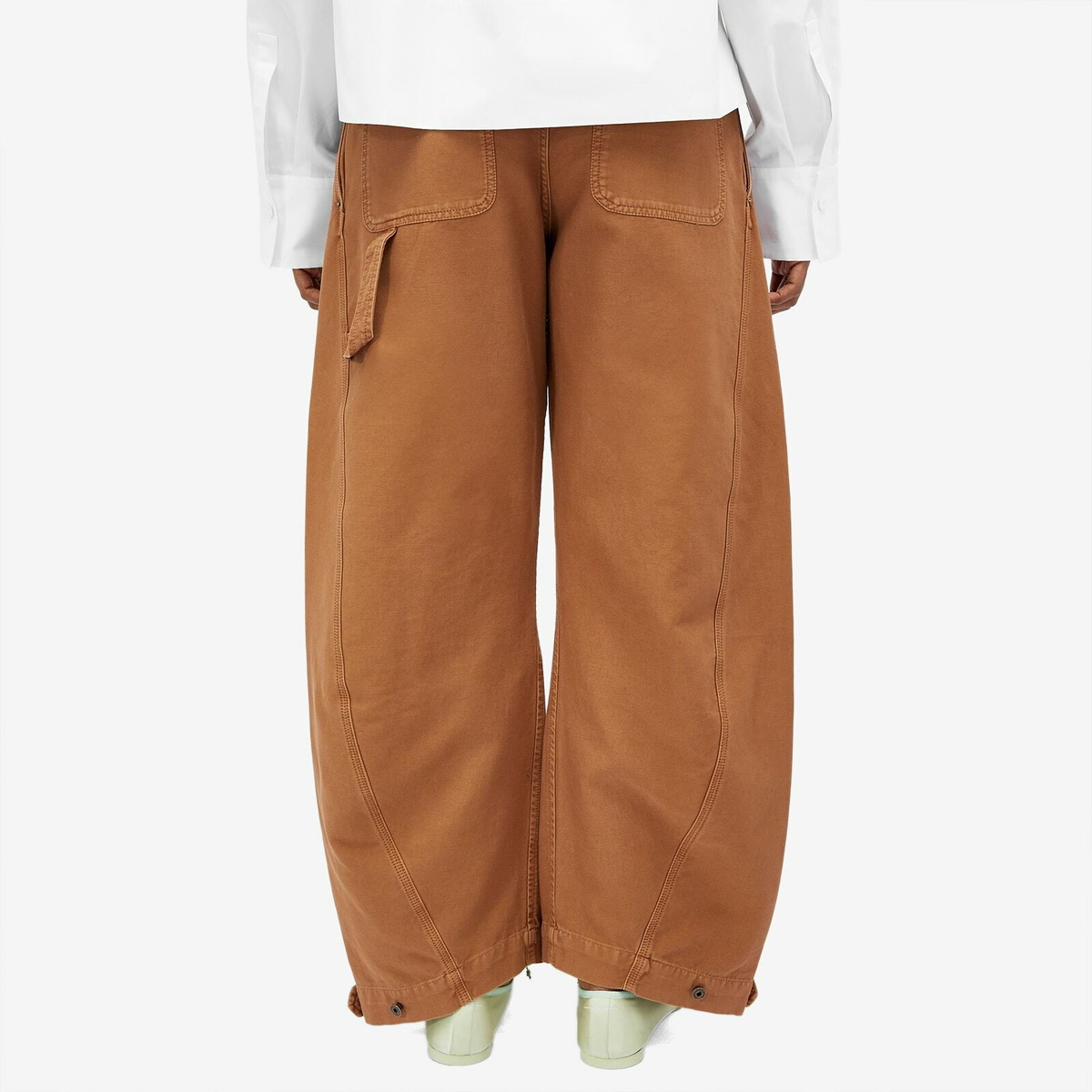 JW Anderson Women's Twisted Seam Trousers in Caramel JW Anderson