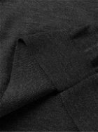 Theory - Lucas Ossendrijver Shell-Trimmed Merino Wool-Blend Sweater - Black