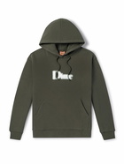 DIME - Classic Blurry Logo-Print Cotton-Blend Jersey Hoodie - Green