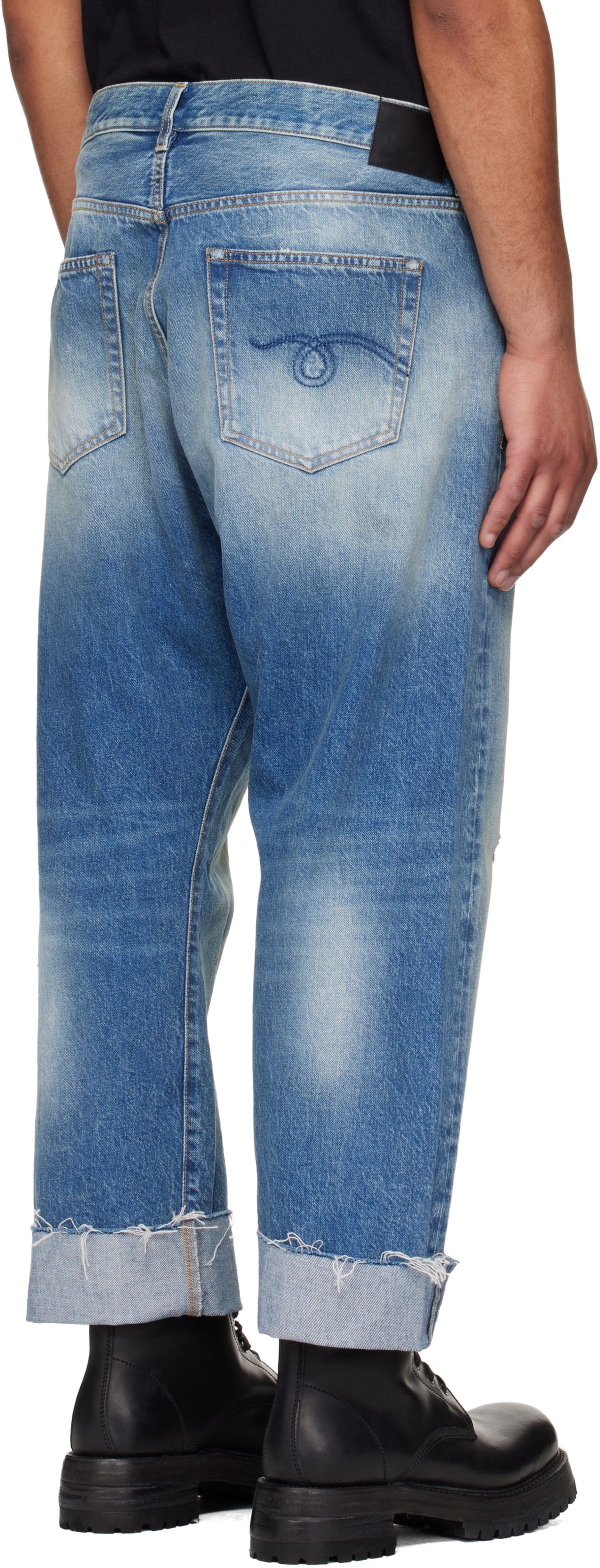 R13 Blue Crossover Jeans