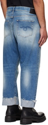 R13 Blue Crossover Jeans