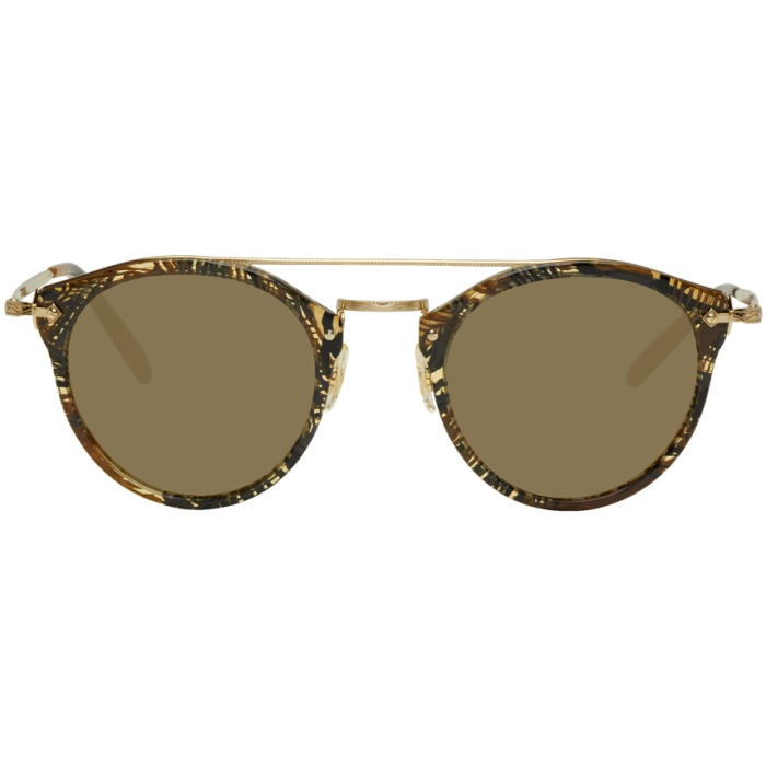 Photo: Oliver Peoples pour Alain Mikli Gold and Brown Remick Sunglasses