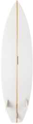 Stockholm (Surfboard) Club White & Brown 'Prospect' Shortboard, 6 ft 4 in