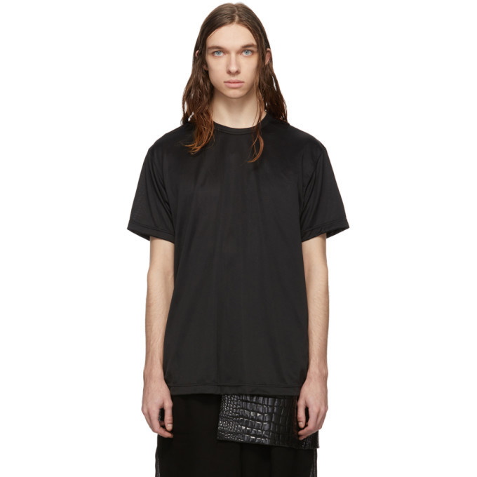 Photo: Comme des Garcons Homme Plus Black Jersey Foil Print C T-Shirt