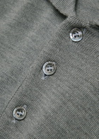 Aurélien Wool Polo Shirt Grey