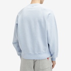 AMI Paris Men's Small A Heart Popover Sweatshirt in Heather Cashmere Blue