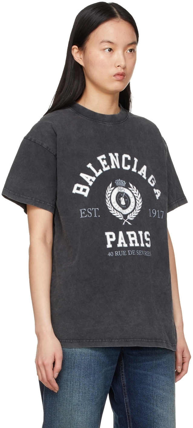 Balenciaga Black College 1917 T-Shirt