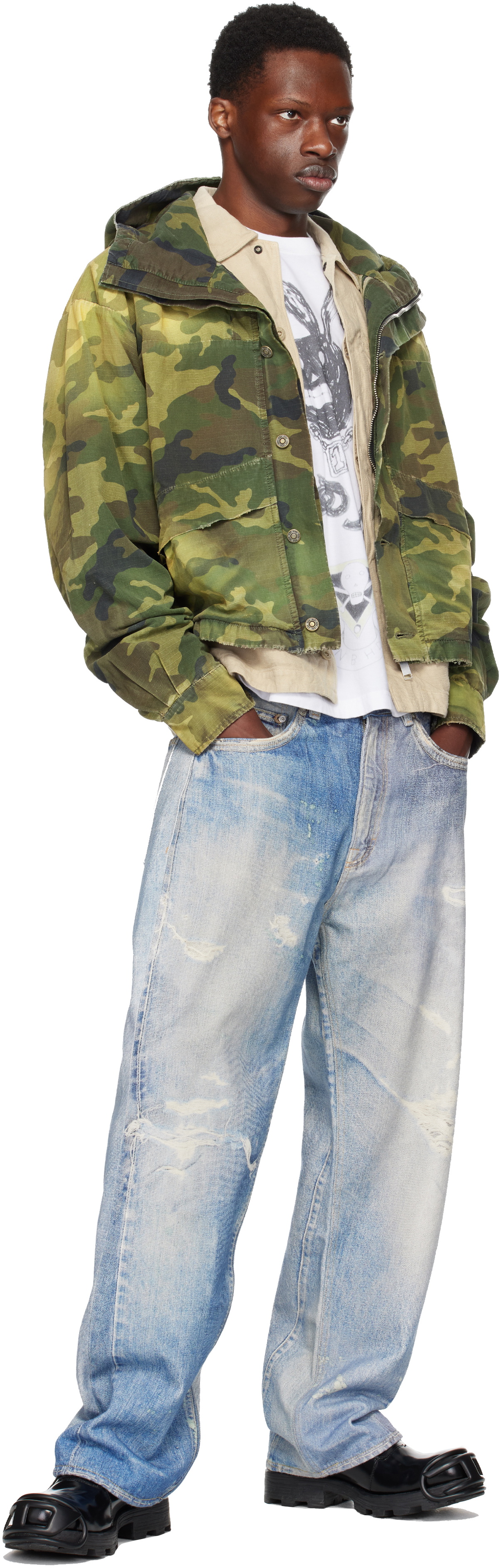 424 Khaki H Camo Jacket