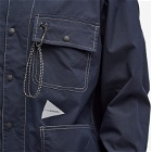 and wander Men's Dry Ripstop Shirt Jacket in Navy