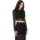 Rabanne Black Lace Crop Top