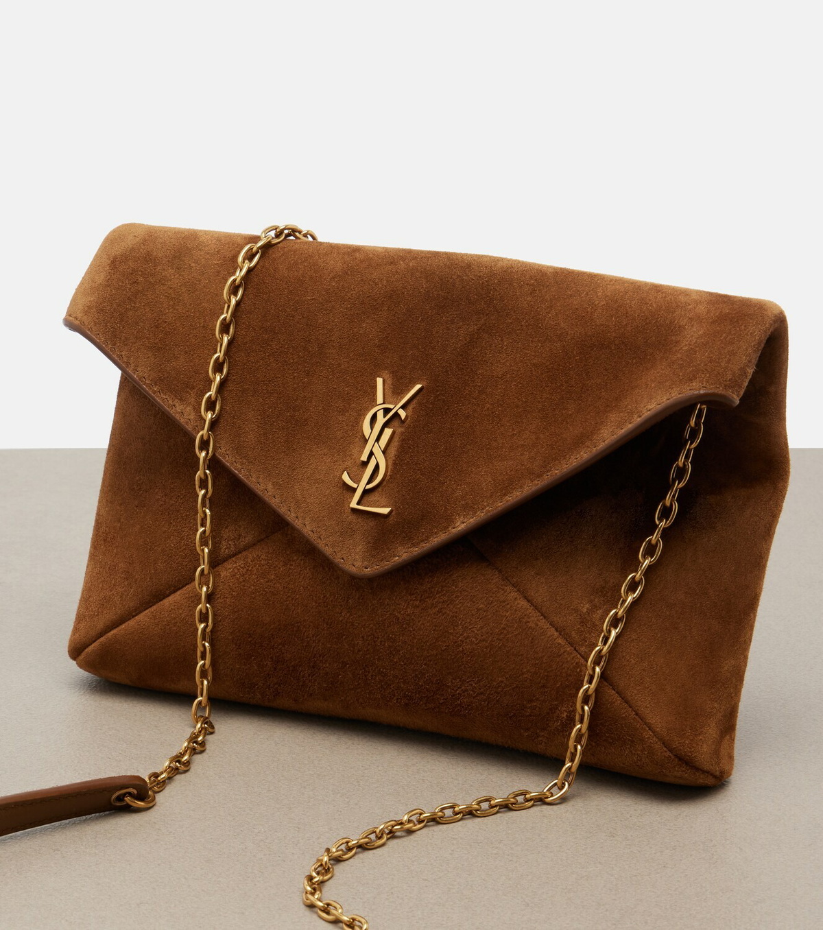 Saint Laurent Cassandre Small suede pouch