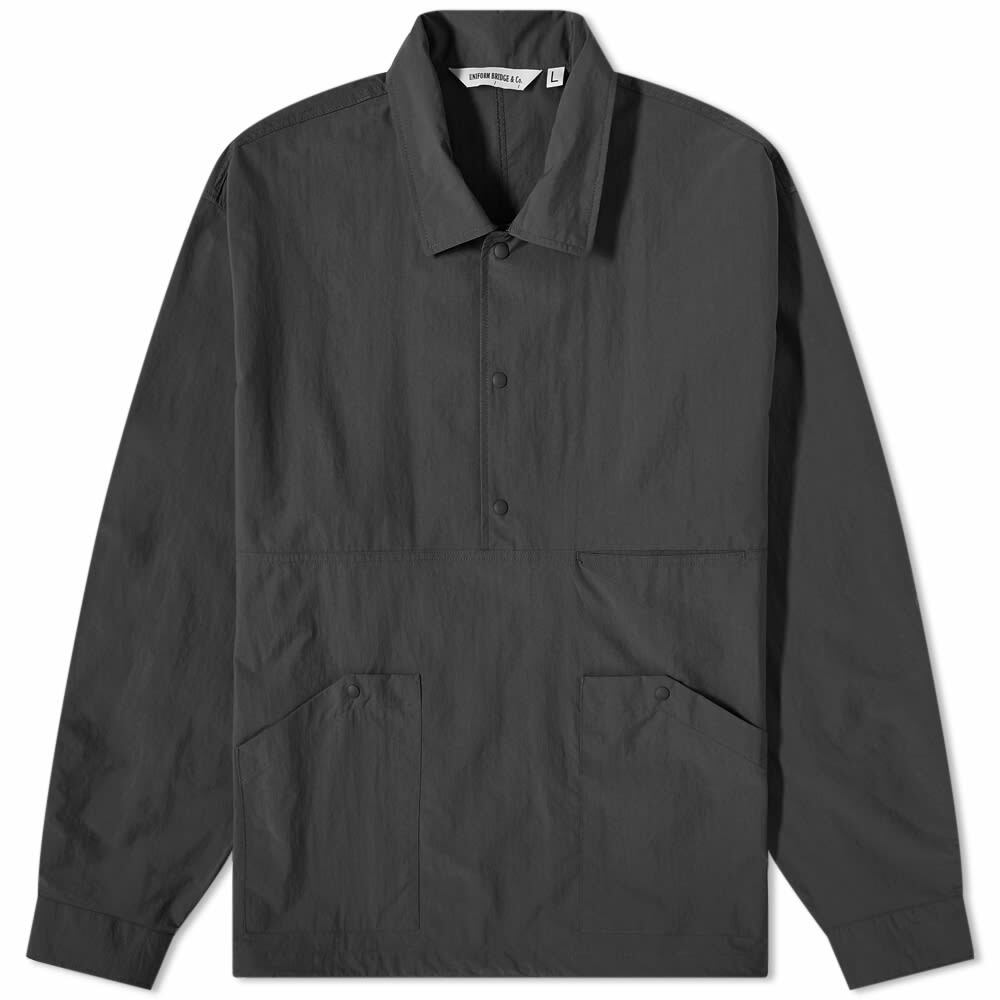 Uniform Bridge Men's Smock Overshirt in Black Uniform Bridge