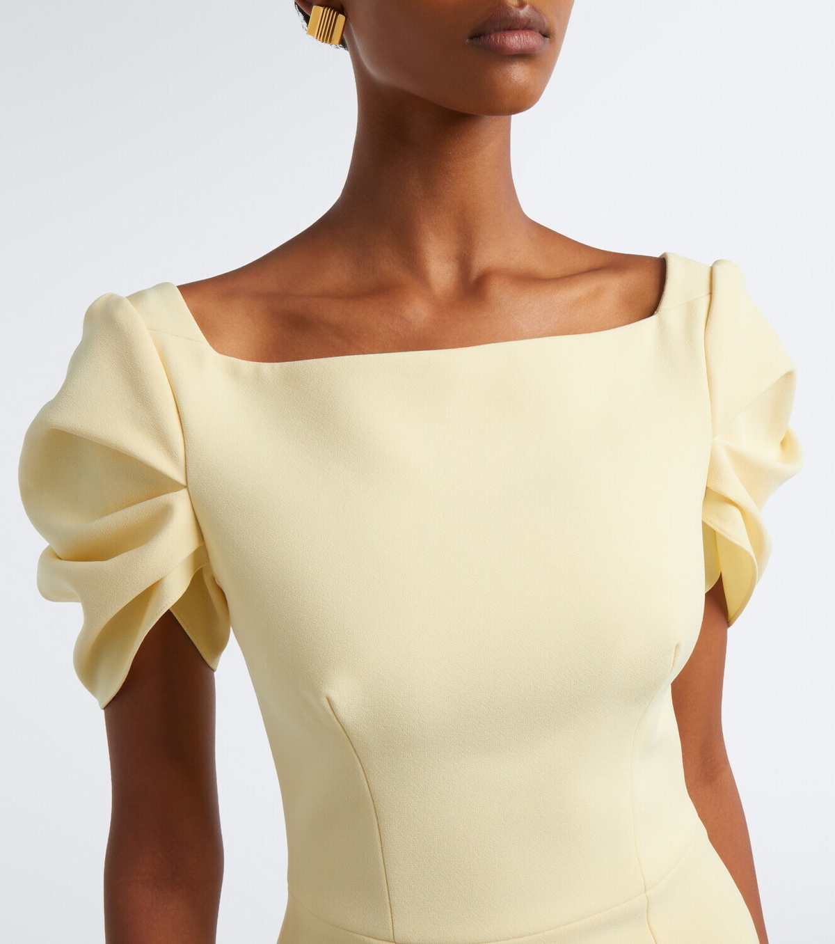 Safiyaa Ivon draped crêpe gown