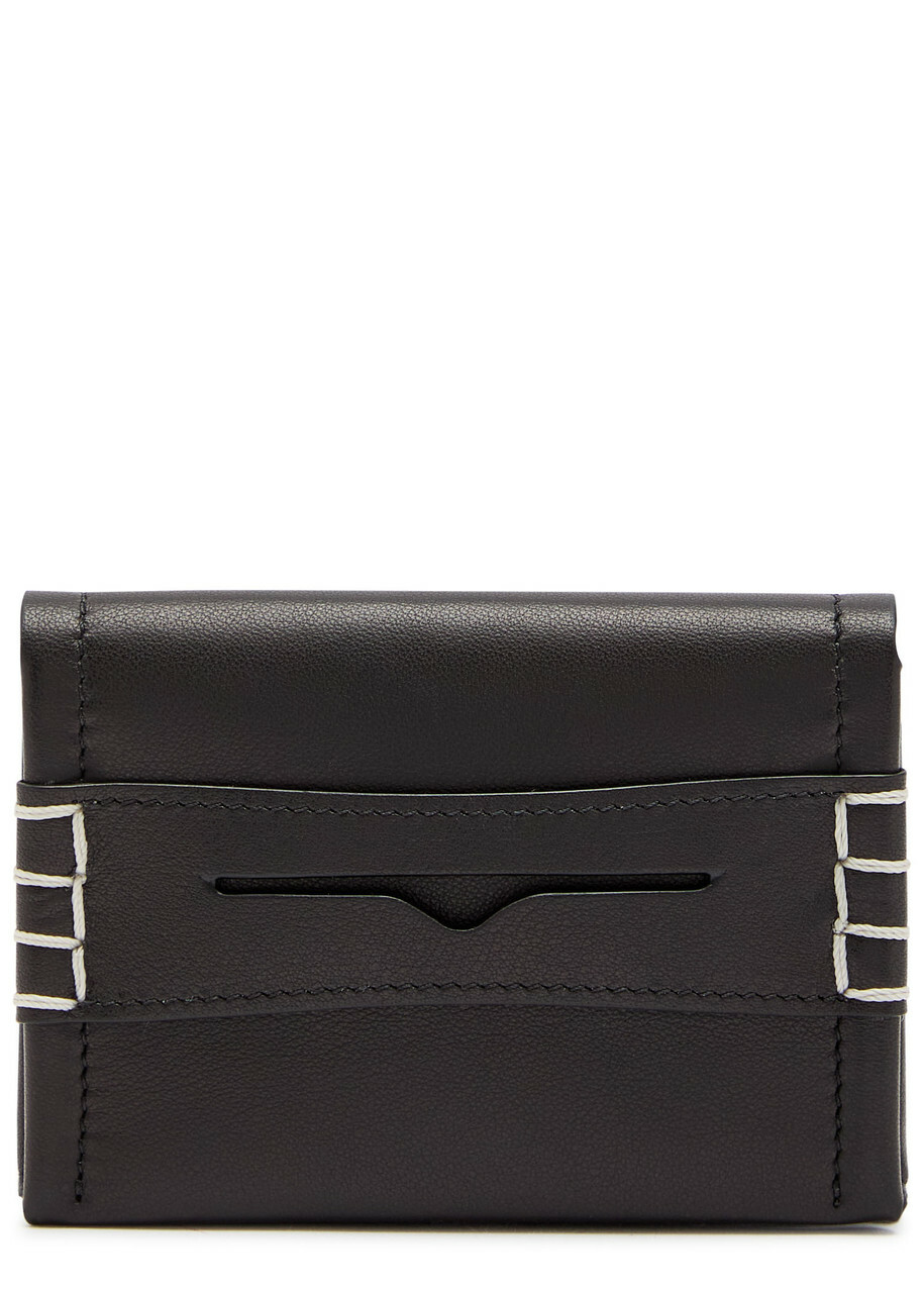 JW Anderson Loafer Leather Card Holder - Black - One Size