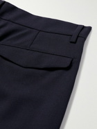 Barena - Delfo Straight-Leg Wool-Blend Flannel Trousers - Blue