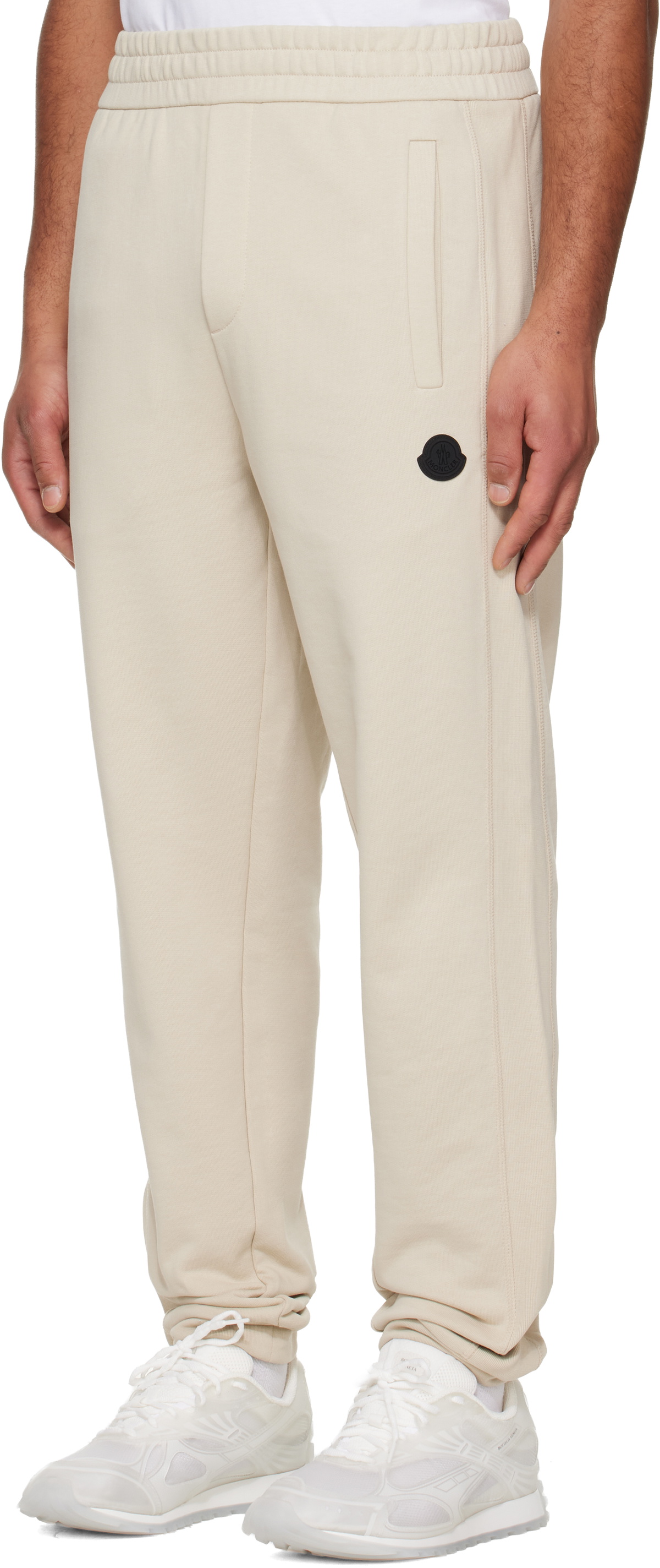 Moncler Off-White Cotton Sweatpants