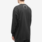 Fred Perry Men's x Raf Simons Embroidered Long Sleeve T-Shirt in Black