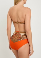Zimmermann Mahon Patterned Strapless Bikini top Orange