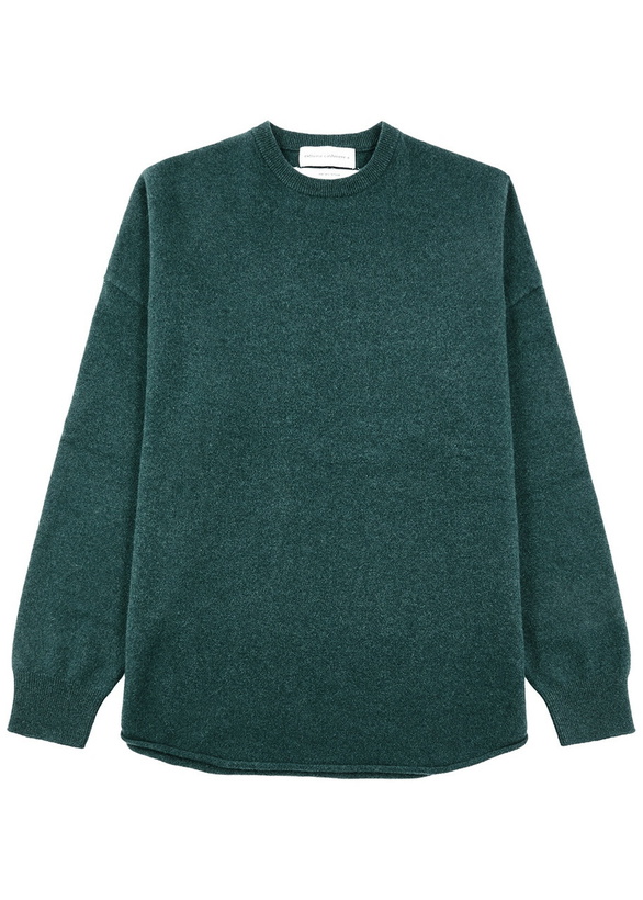 Photo: Extreme Cashmere N°53 Crew Hop Cashmere-blend Jumper - Green - One Size