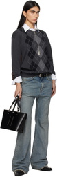 Toga Pulla Black Big Leather Tote