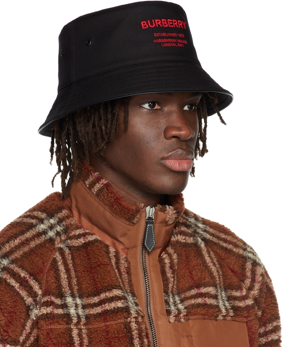 Horseferry Cotton Bucket Hat in White - Burberry