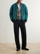 Aimé Leon Dore - Reversible Knitted Cotton-Blend Bomber Jacket - Green