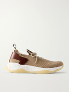 Berluti - Shadow Leather-Trimmed Stretch-Cashmere Sneakers - Neutrals