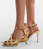 Valentino Garavani Studdy metallic leather sandals