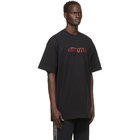 VETEMENTS Black Keeping Up With The Gvasalias T-Shirt