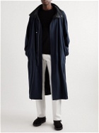 The Row - Maxwell Wool-Twill Hooded Coat - Blue
