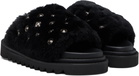 Toga Virilis Black Shearling Sandals