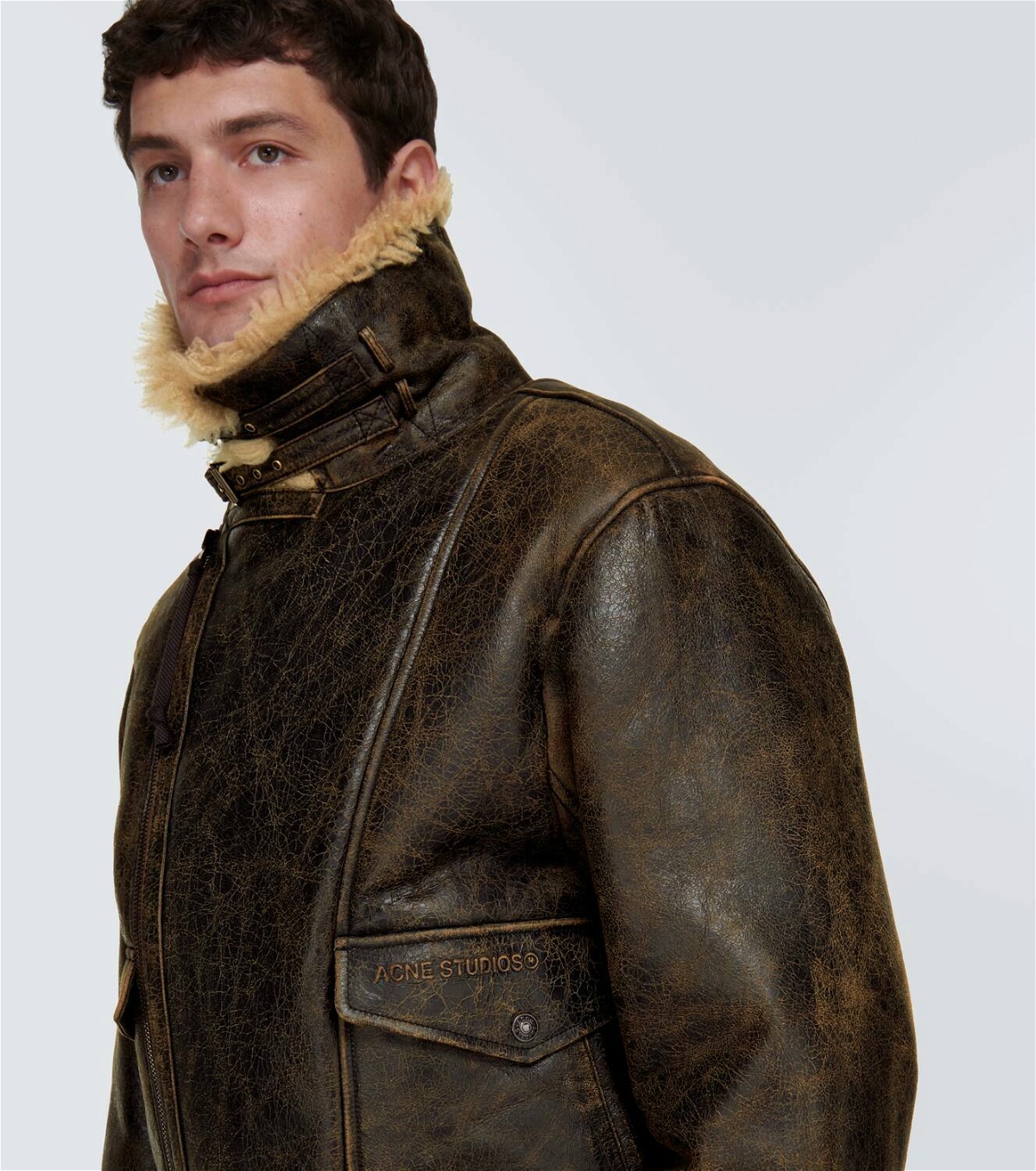 Acne Studios Shearling-lined leather jacket Acne Studios