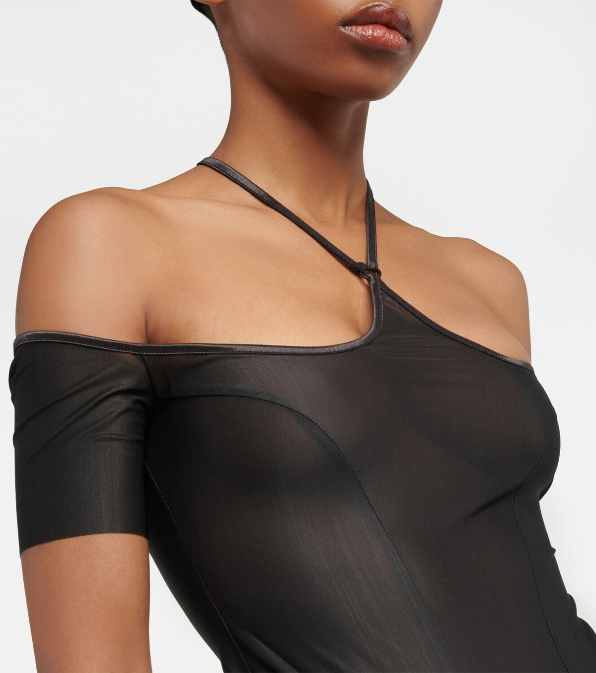 KNWLS Halterneck mesh bodysuit
