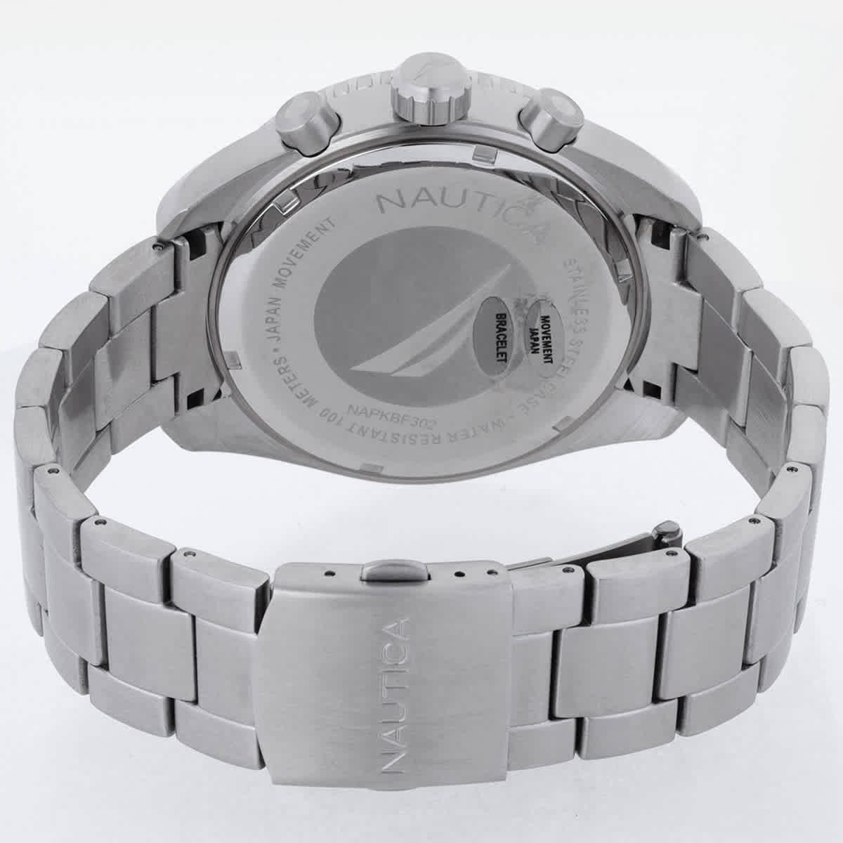 Nautica Key Biscane Chronograph Quartz Blue Dial Mens Watch Box Set NAPKBF302