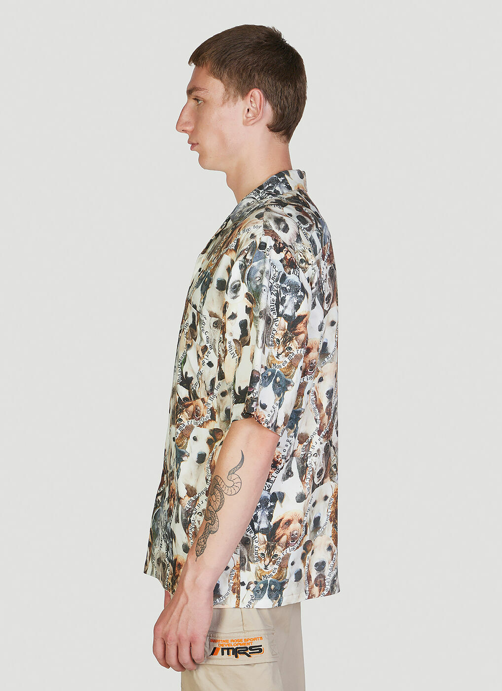 Martine Rose Mens Oversized Hawaiian Shirt 'Green Floral