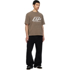 Off-White Brown 'OW' Racing Skate T-shirt