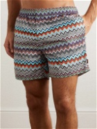 Missoni - Slim-Fit Mid-Length Printed Shell Swim Shorts - Blue