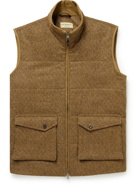 Purdey - Frederick Cotton-Trimmed Wool-Tweed Gilet - Brown