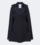 Burberry Burberry Check belted wool cape