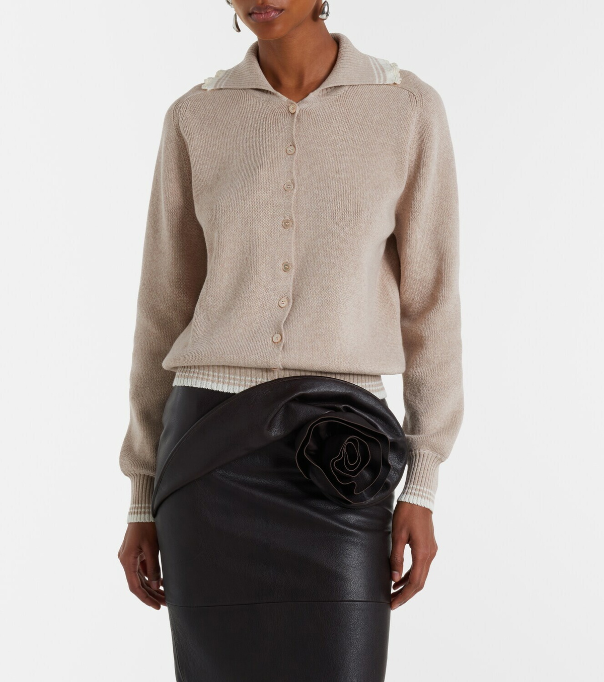 Magda Butrym Cotton and cashmere cardigan