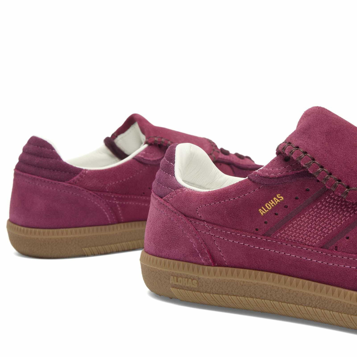 ALOHAS Women's TB 490 Club Suede Leather Sneakers in Suede Raspberry