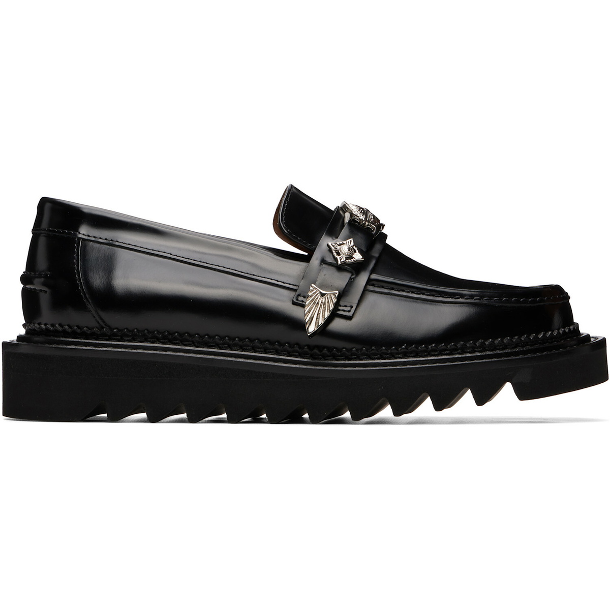 Toga Virilis Black Leather Loafers