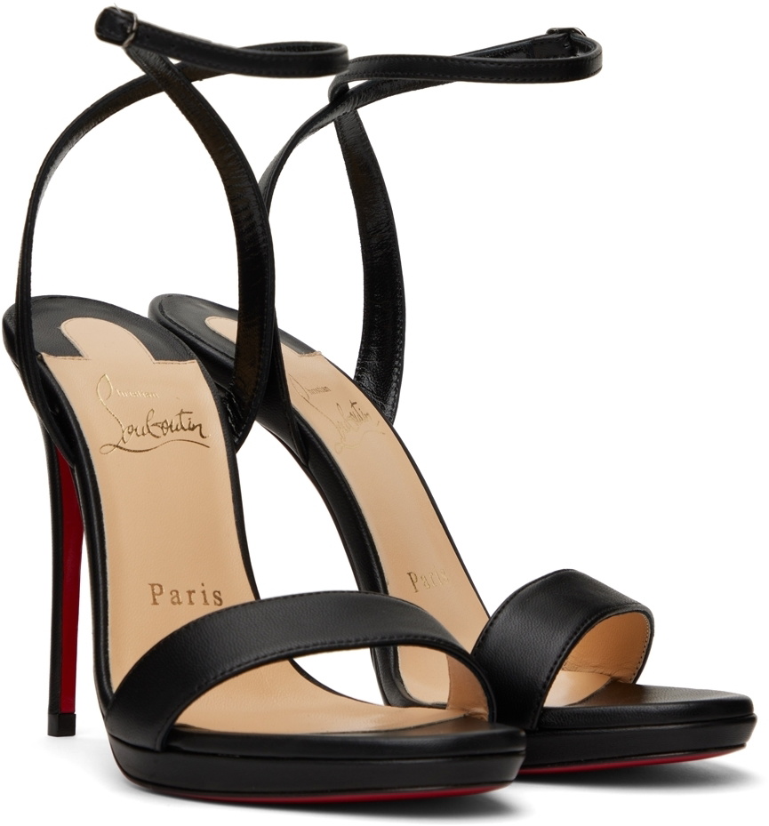 black loubi queen 120 heeled sandals