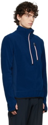 Moncler Grenoble Blue Polar Fleece Zip-Up